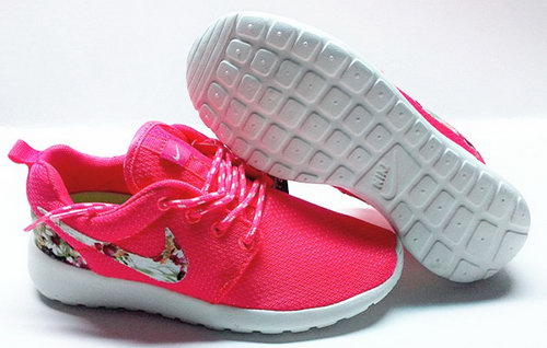 Nike Roshe Run Womenss Shoes Floral Pink Silver New Sweden